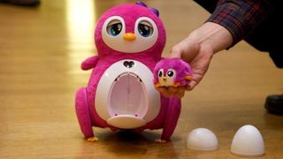 Bossa Nova Penbo: The "First Real Robot for Girls" Is a Pink, Waddling Penguin With a Baby